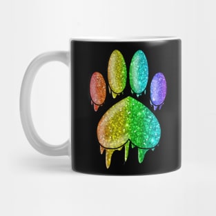 Rainbow Paw Print Mug